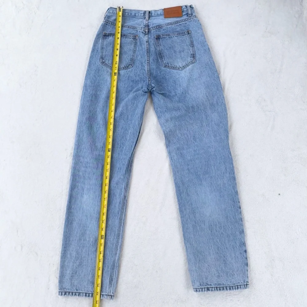 PRINCESS POLLY Holly‎ Asymmetric Straight-Leg Denim Jeans Womens 6 Mid-Wash